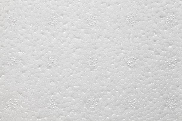 High quality close up picture of white polystyrene foam. - Foto, Bild
