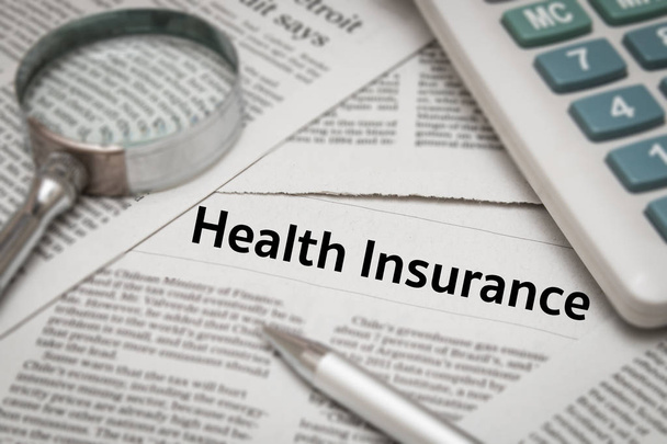 health insurance headline on newspaper - Фото, зображення