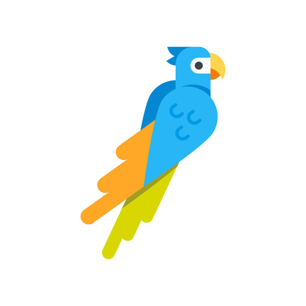 Векторная плоская иллюстрация попугая
. - Вектор,изображение