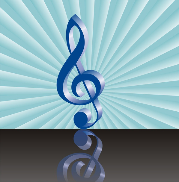 abstract music background with musical key - Vektör, Görsel
