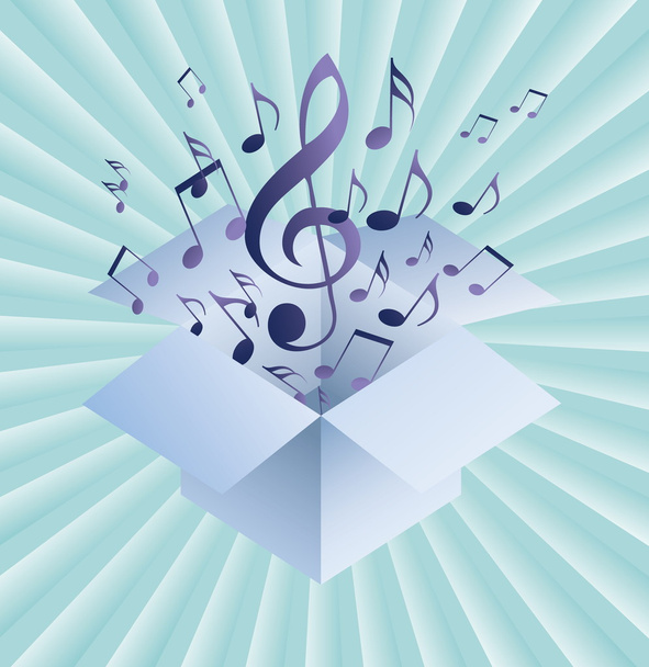 abstract music background with musical notes, EPS10 - Vector, Imagen
