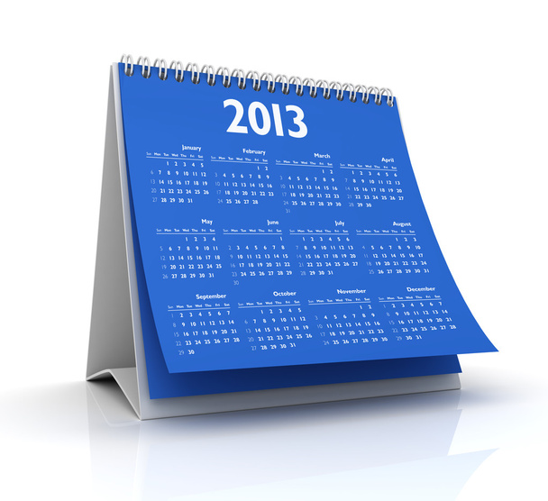 Calendario 2013 en azul
 - Foto, imagen