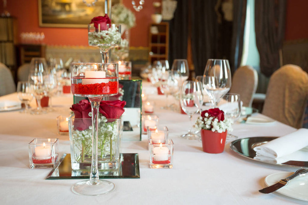 Conjunto de mesa para uma festa de evento ou recepção de casamento - Foto, Imagem