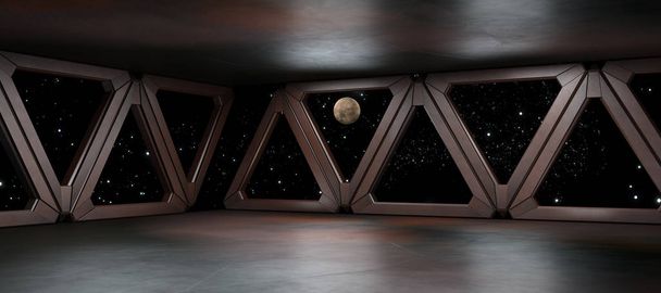 Space environment  ready for comp of your characters 3D renderin - Photo, Image