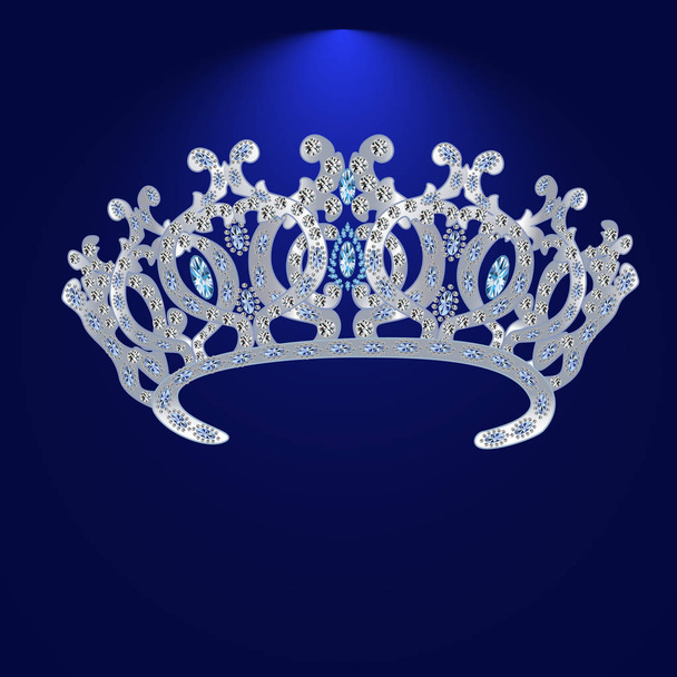 tiara with precious stones 3  - Vector, Image