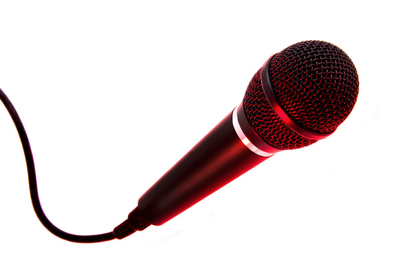 Pro microfoon rode lichten - Foto, afbeelding