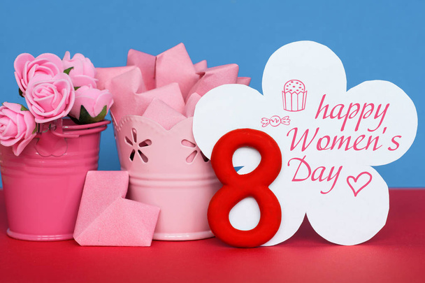 Happy Women's Day ( March 8) greeting card - Zdjęcie, obraz