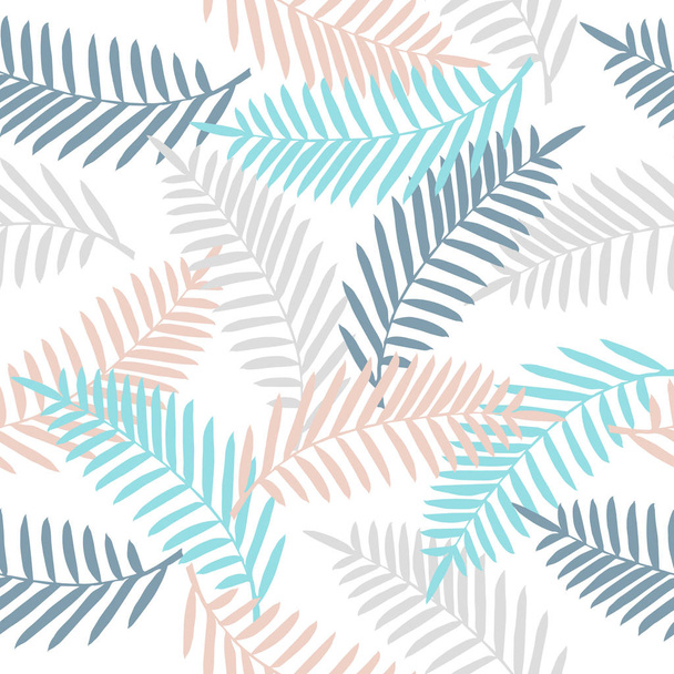 Tropical palm leaves, jungle leaf seamless vector floral pattern background.  - Вектор, зображення