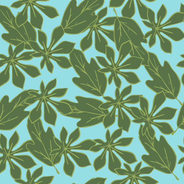 Απρόσκοπτη φύλλα μοτίβο σε μοντέρνα χρώματα - Διάνυσμα, εικόνα
