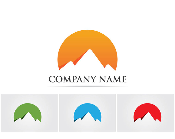 Modèle d'entreprise de logo de montagne vecteur - Vecteur, image