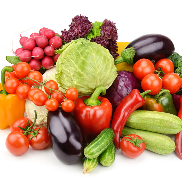 set vegetables isolated on white background - Photo, Image