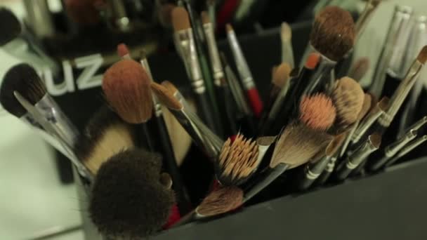 Set Of Makeup Brushes 01 - Footage, Video