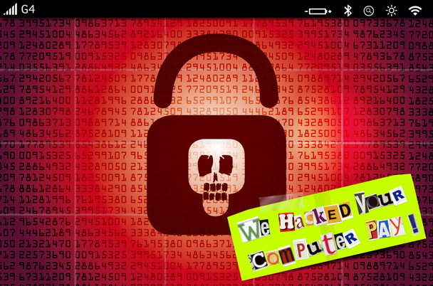 ransomware virus at a screen - Photo, Image