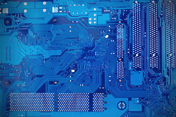 Close-up shot van computer moederbord detail - Foto, afbeelding