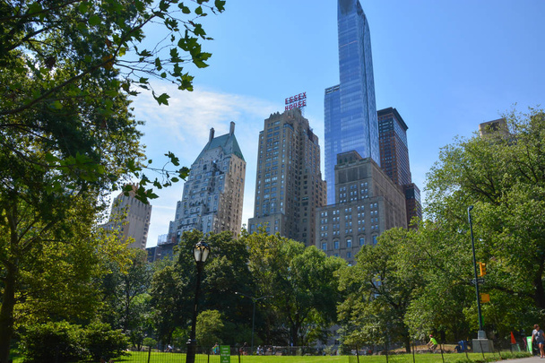 High rising buildings around Central Park summer - Foto, Imagem