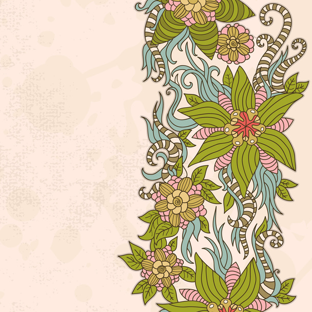 Vintage Textur mit floralem Muster - Vektor, Bild