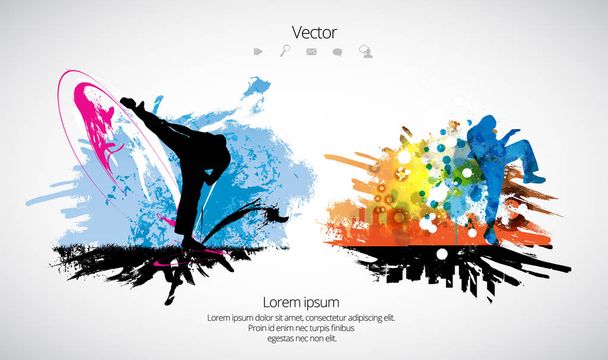 Ilustración de guerreros de karate
   - Vector, imagen
