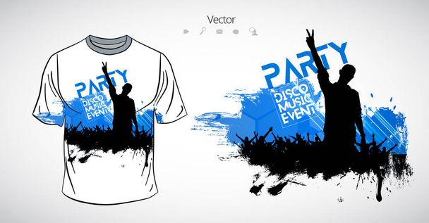 T-shirt party template - Vector, Image