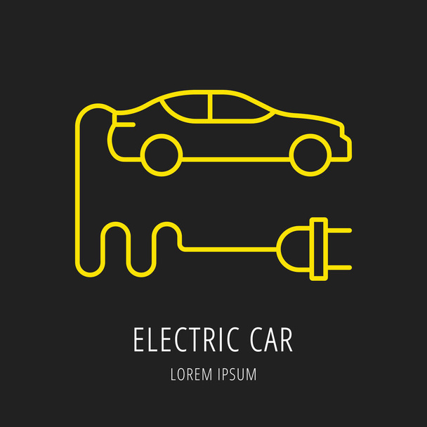 Eco πρότυπο απλό λογότυπο φορέα αυτοκινήτων - Διάνυσμα, εικόνα