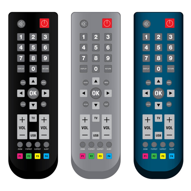 Remote Control in colorful isolated on white background. - Vector, imagen