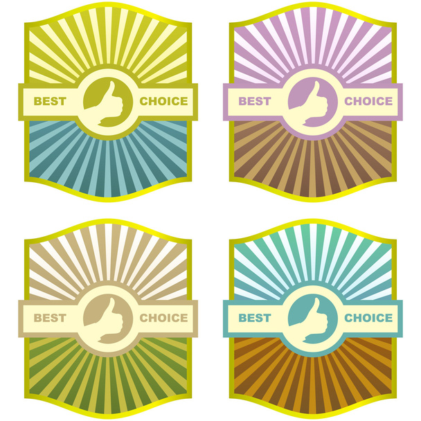Vector labels for text in various colors - Vektor, kép
