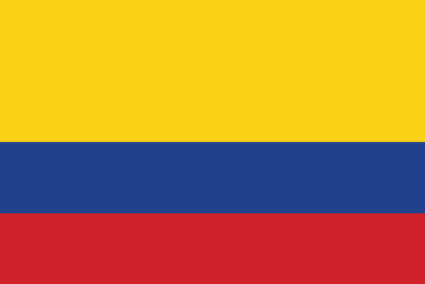 Vlag van Colombia - Vector, afbeelding