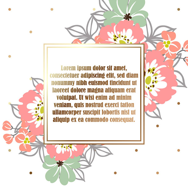 Floral invitation card - Vetor, Imagem