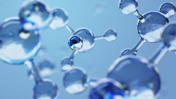 Vědecké pozadí s molekulami a atomy - Fotografie, Obrázek