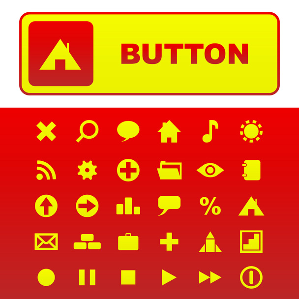 Buttons for web design. Vecor set. - Vetor, Imagem