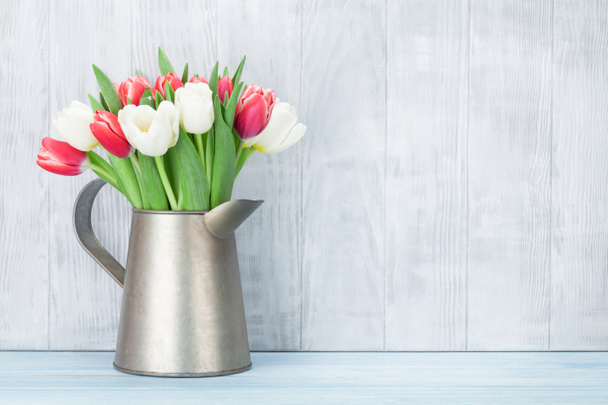 Colorful tulips bouquet - 写真・画像