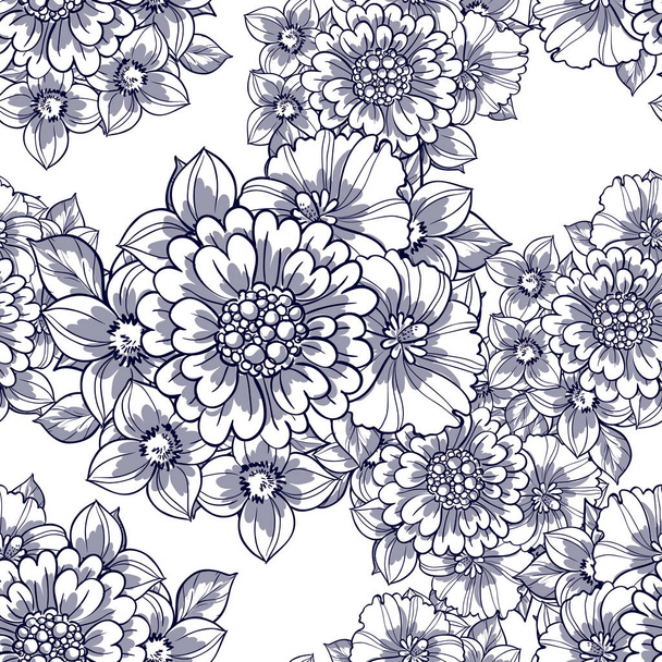 Seamless beautiful floral pattern - Διάνυσμα, εικόνα
