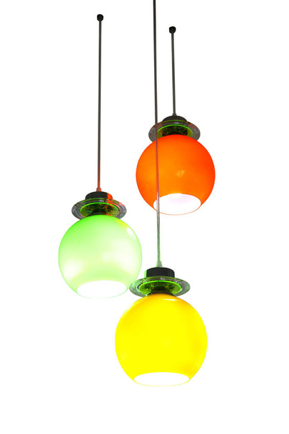 Modern style ceiling lamp isolated clipping path. - 写真・画像