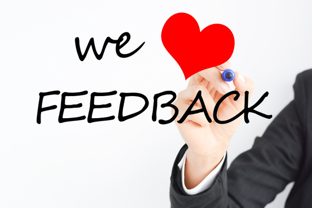Nós amamos o conceito de feedback
 - Foto, Imagem