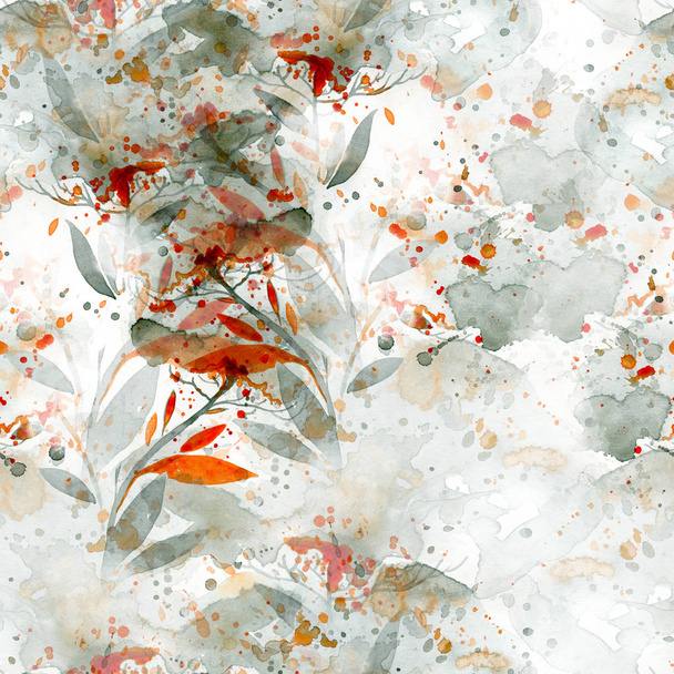 Цветочный бесшовный узор - Фото, изображение