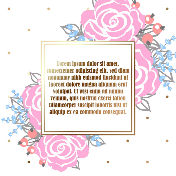 Floral invitation card - Vector, Image