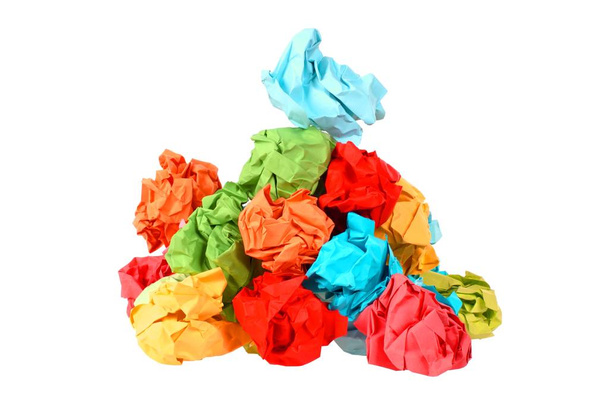 Geïsoleerde kleurrijke papier ballen - Foto, afbeelding