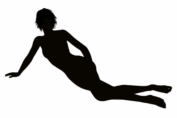 Silhouette of a posing Woman - Foto, Imagen