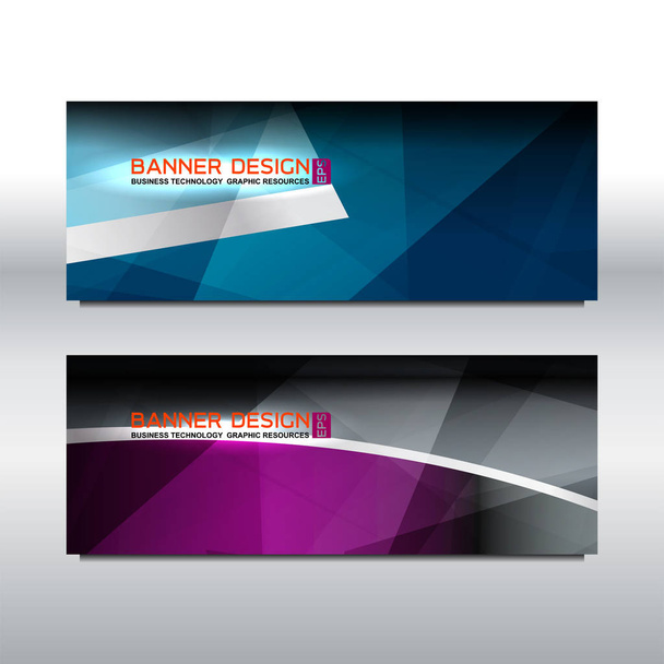 Business Web Banners Design - Vector, Imagen