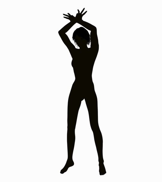 Silhouette of a posing Woman - Фото, зображення