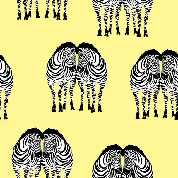 zebras seamless patern - ベクター画像