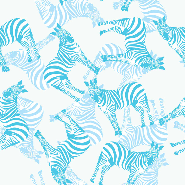 zebras seamless patern - Διάνυσμα, εικόνα