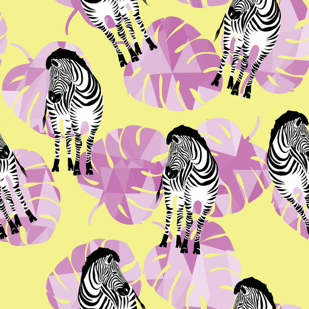 zebras seamless patern - Вектор,изображение