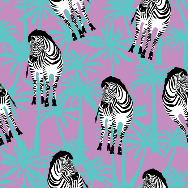 zebras seamless patern - Vektör, Görsel