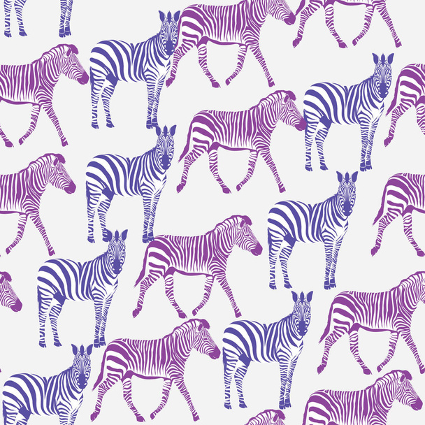zebras seamless patern - Vektor, Bild