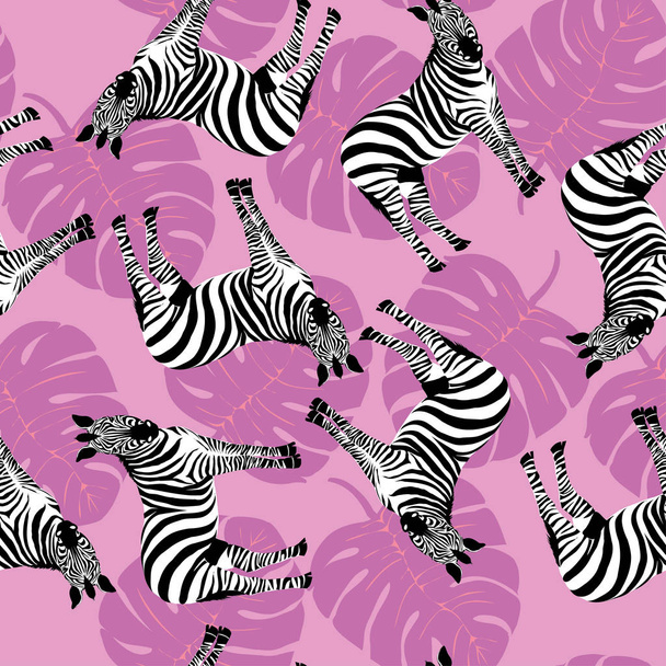 zebras seamless patern - Vektor, obrázek