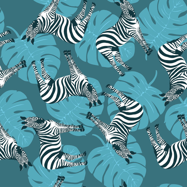 zebras seamless patern - Wektor, obraz