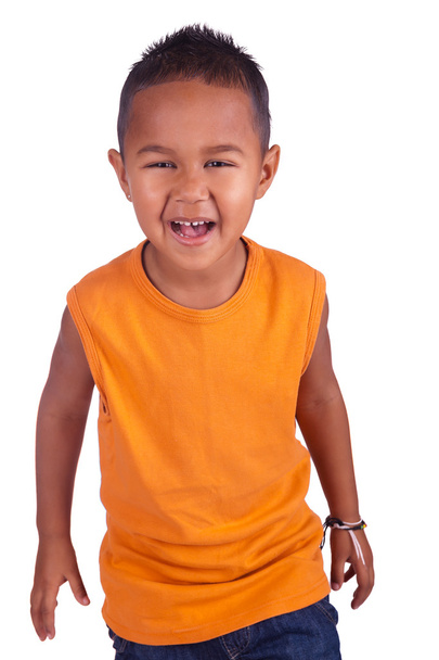 Portrait of a Smiling Toddler, - 写真・画像