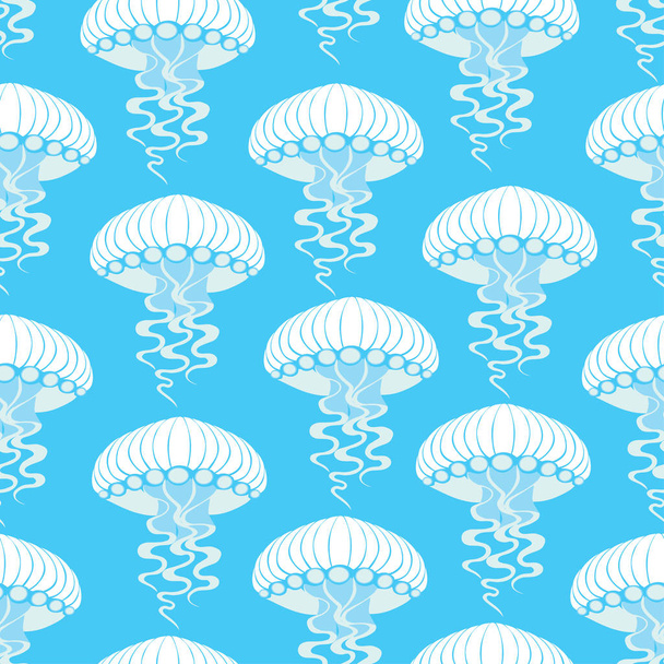 jellyfish seamless pattern - Vector, afbeelding