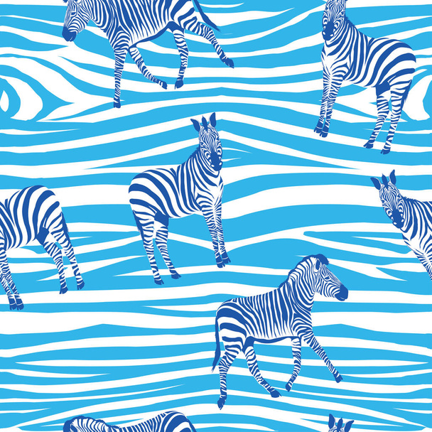 zebras seamless patern - Vektör, Görsel