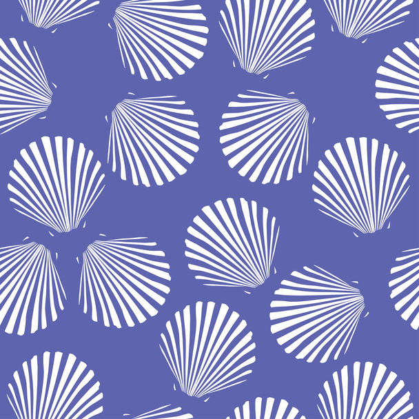 Seashells seamless pattern - Vettoriali, immagini